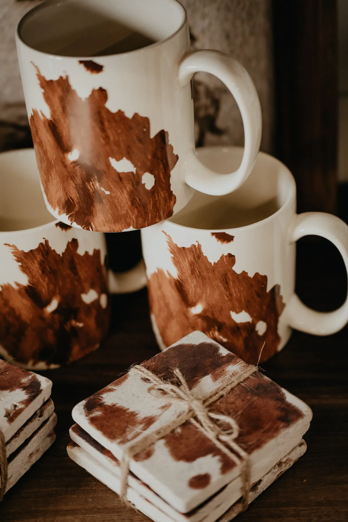 Cowprint Oversized Ceramic Mugs