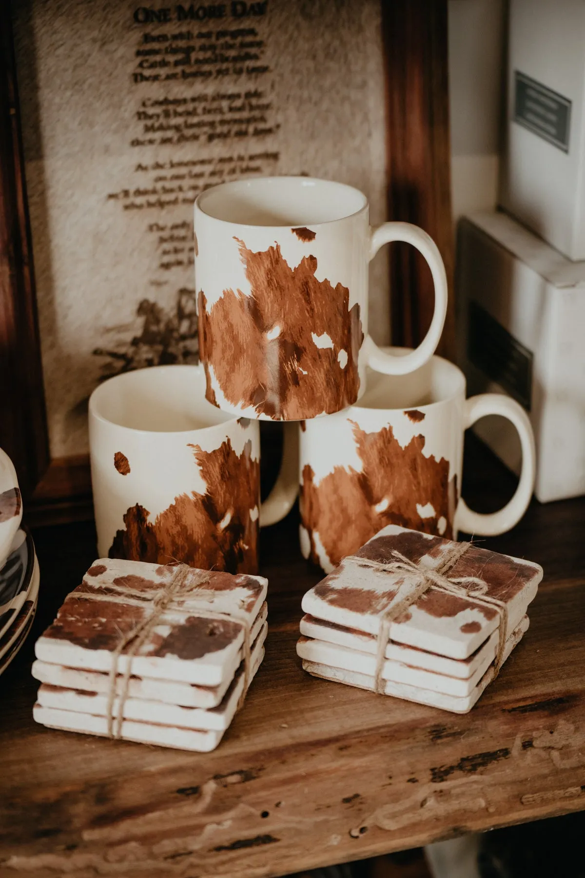 Cowprint Oversized Ceramic Mugs