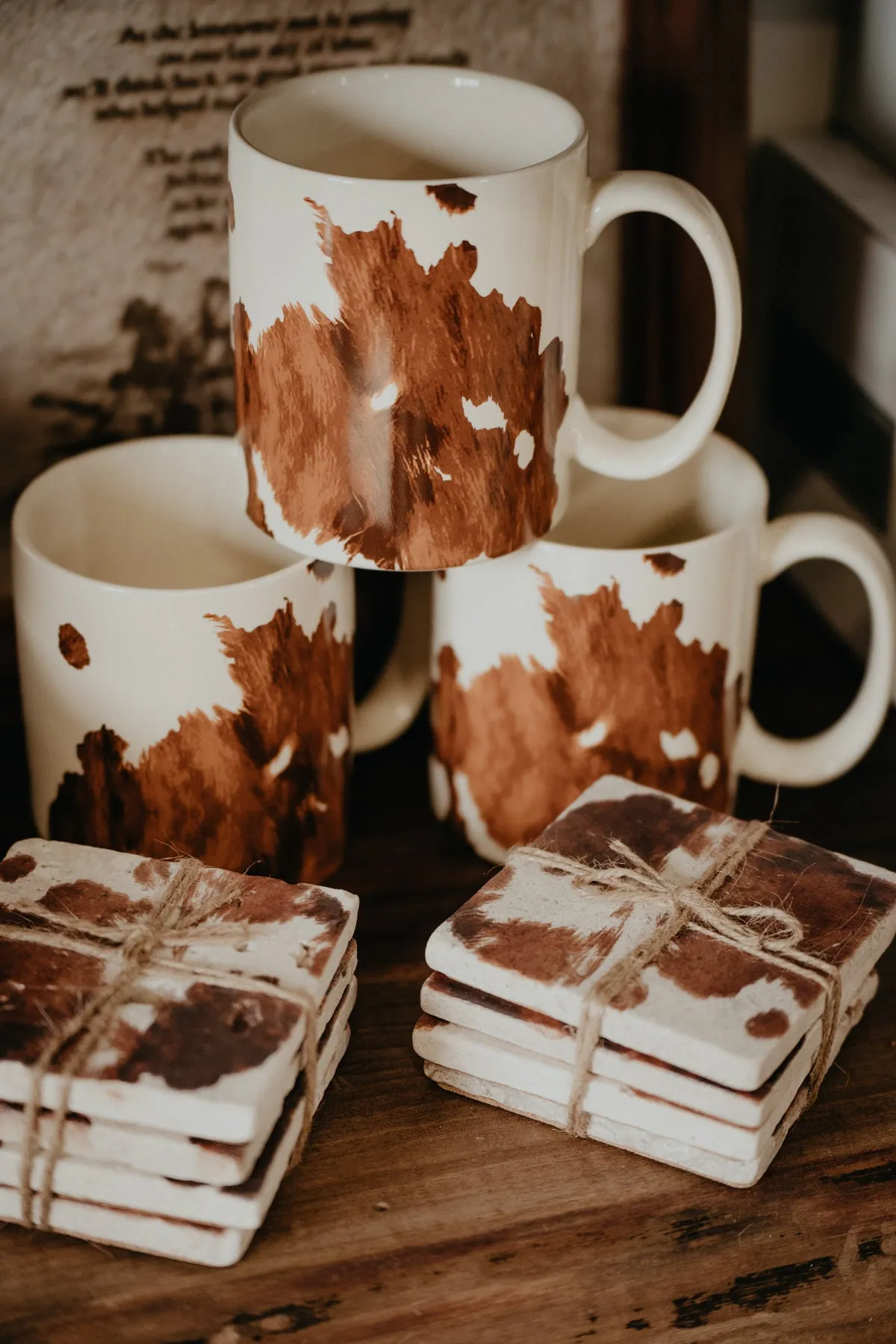 Cowprint Oversized Ceramic Mugs