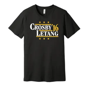 Crosby & Letang '16 - Pittsburgh Legends Political Campaign Parody T-Shirt - Hyper Than Hype Shirts