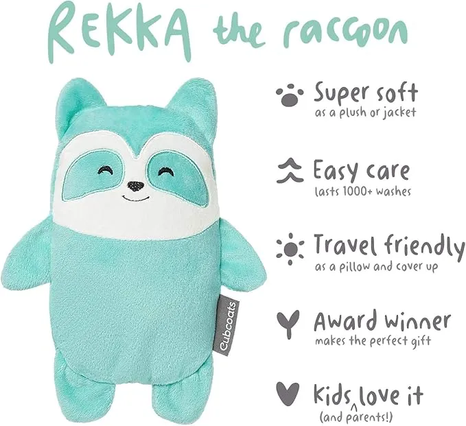 Cubcoats Rekka The Raccoon 2 in 1 Transforming Tee Shirt and Soft Plushie