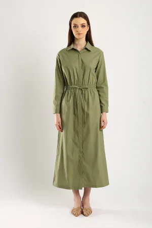 Dover Linen Maxi Dress in Sage Green