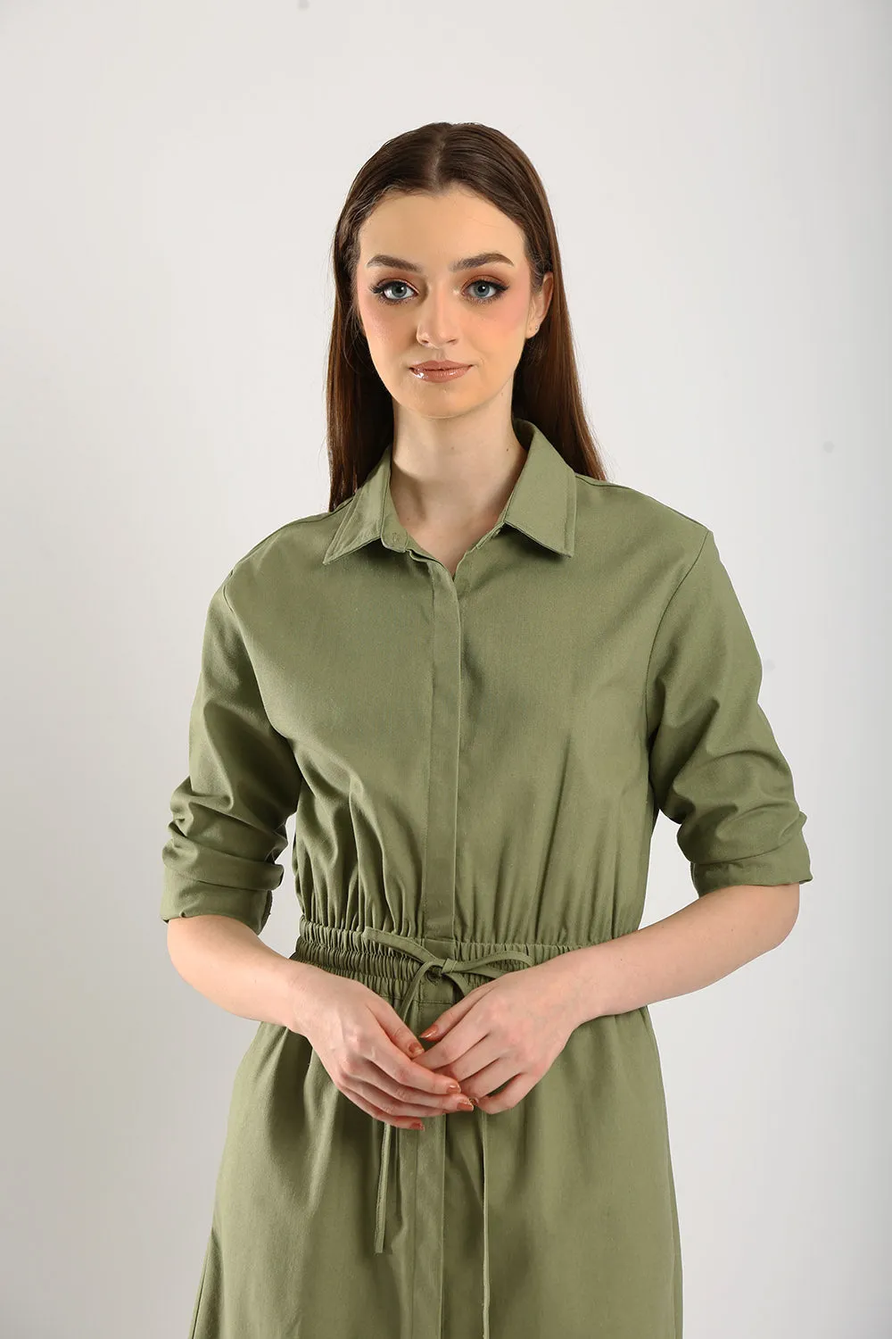 Dover Linen Maxi Dress in Sage Green