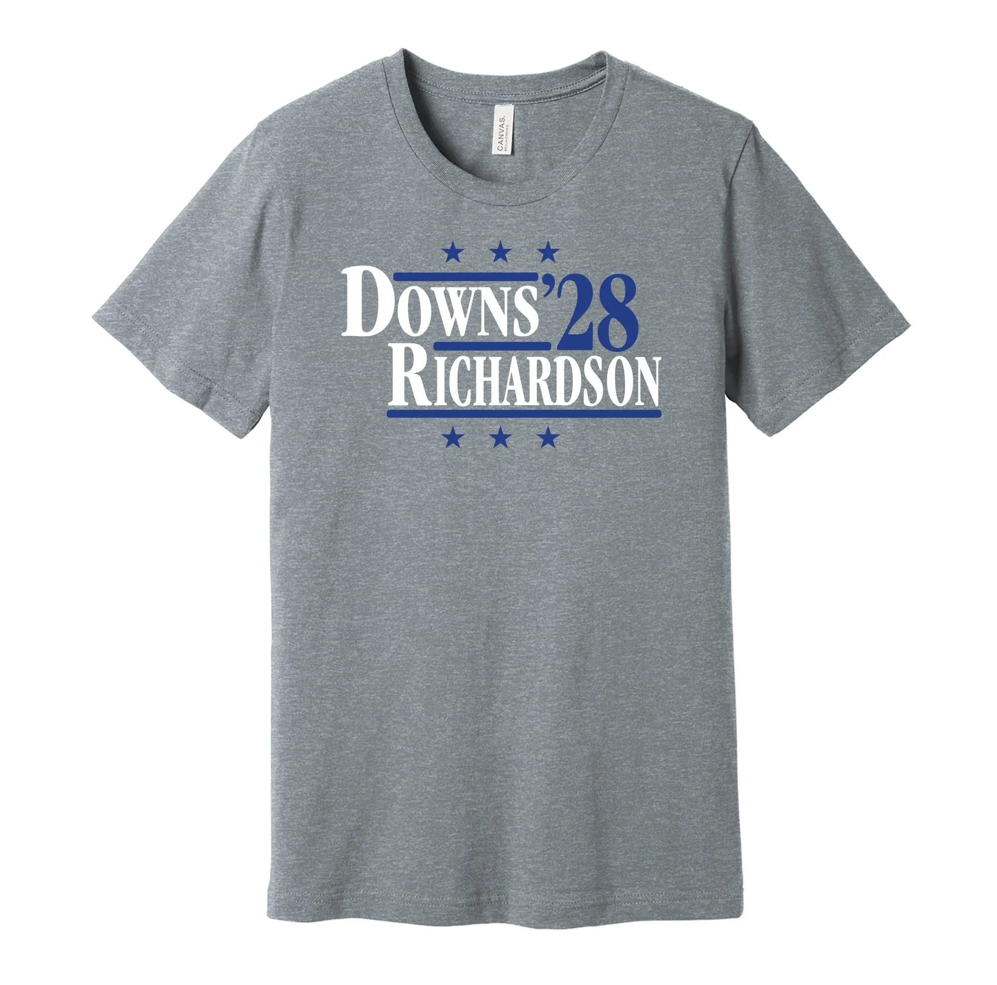 Downs & Richardson '28 - Indianapolis Football Legends Political Campaign Parody T-Shirt - Hyper Than Hype Shirts