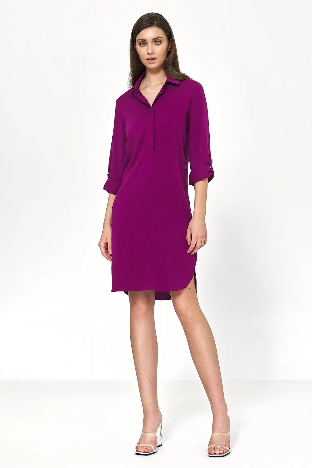 Draped Oversized Viscose Daydress