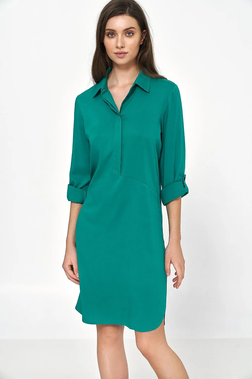 Draped Oversized Viscose Daydress