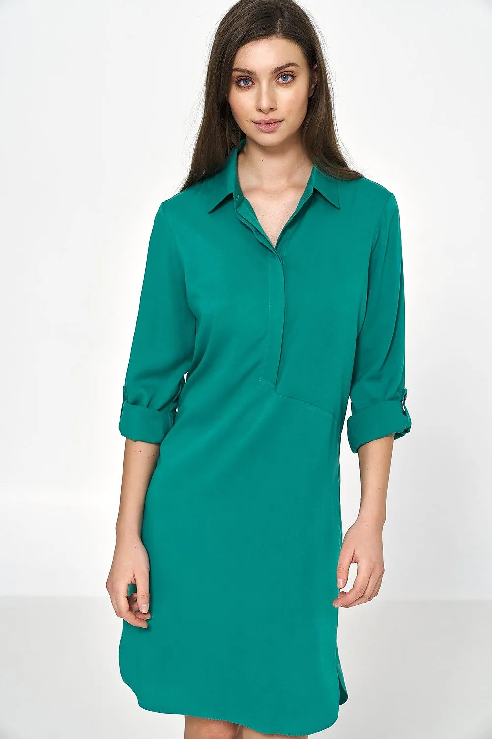 Draped Oversized Viscose Daydress