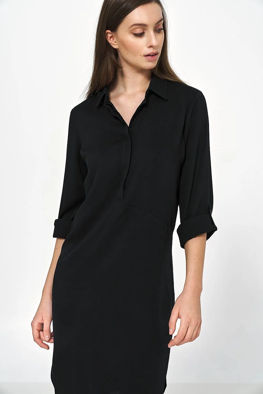 Draped Oversized Viscose Daydress