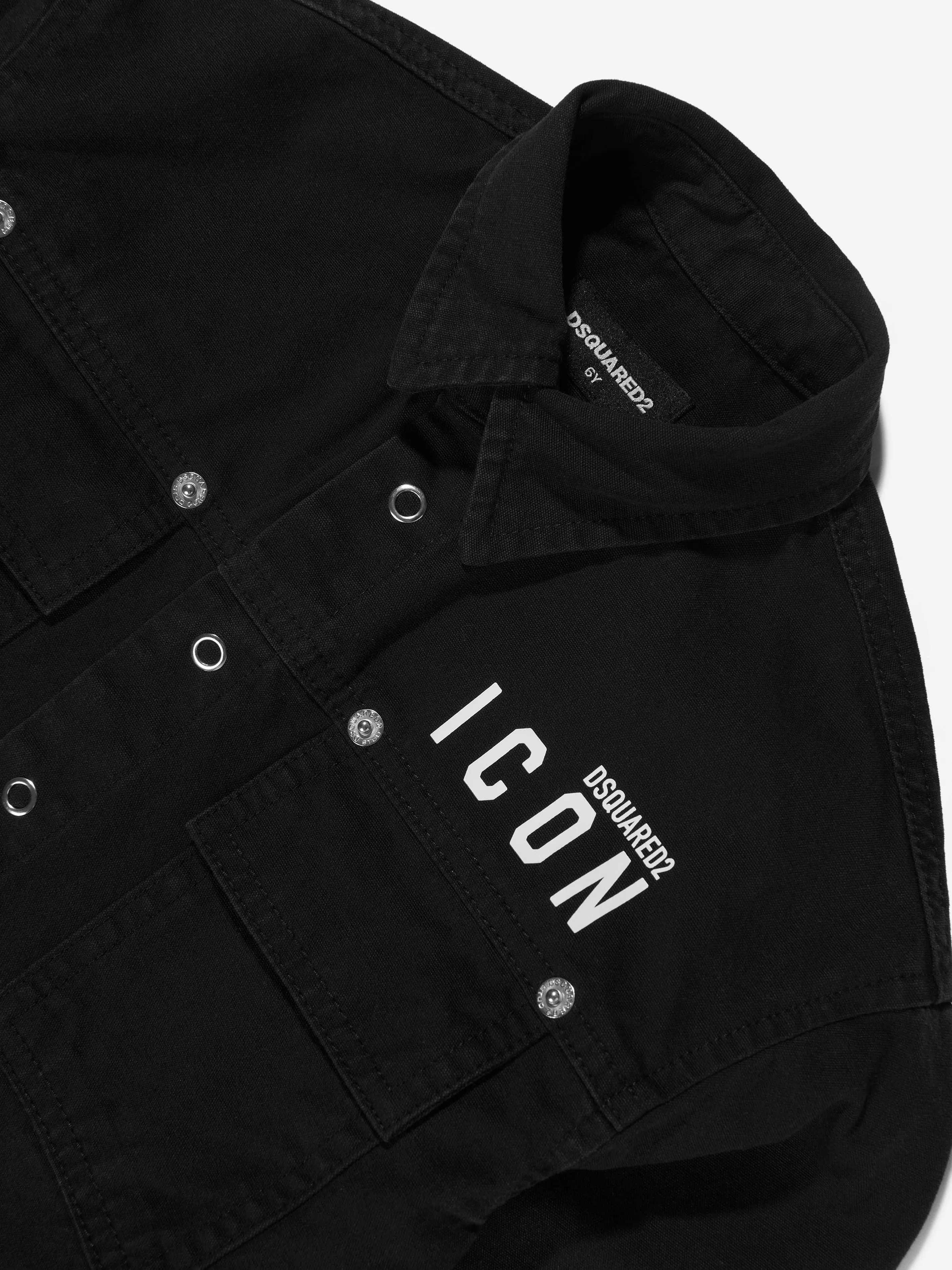 Dsquared2 Kids Icon Logo Shirt in Black