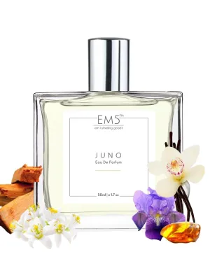 EM5™ Juno Perfume for Women | Eau De Parfum Spray | Powdery Woody Floral Fragrance Accords | Luxury Gift for Her | Sizes Available: 50 ml / 15 ml