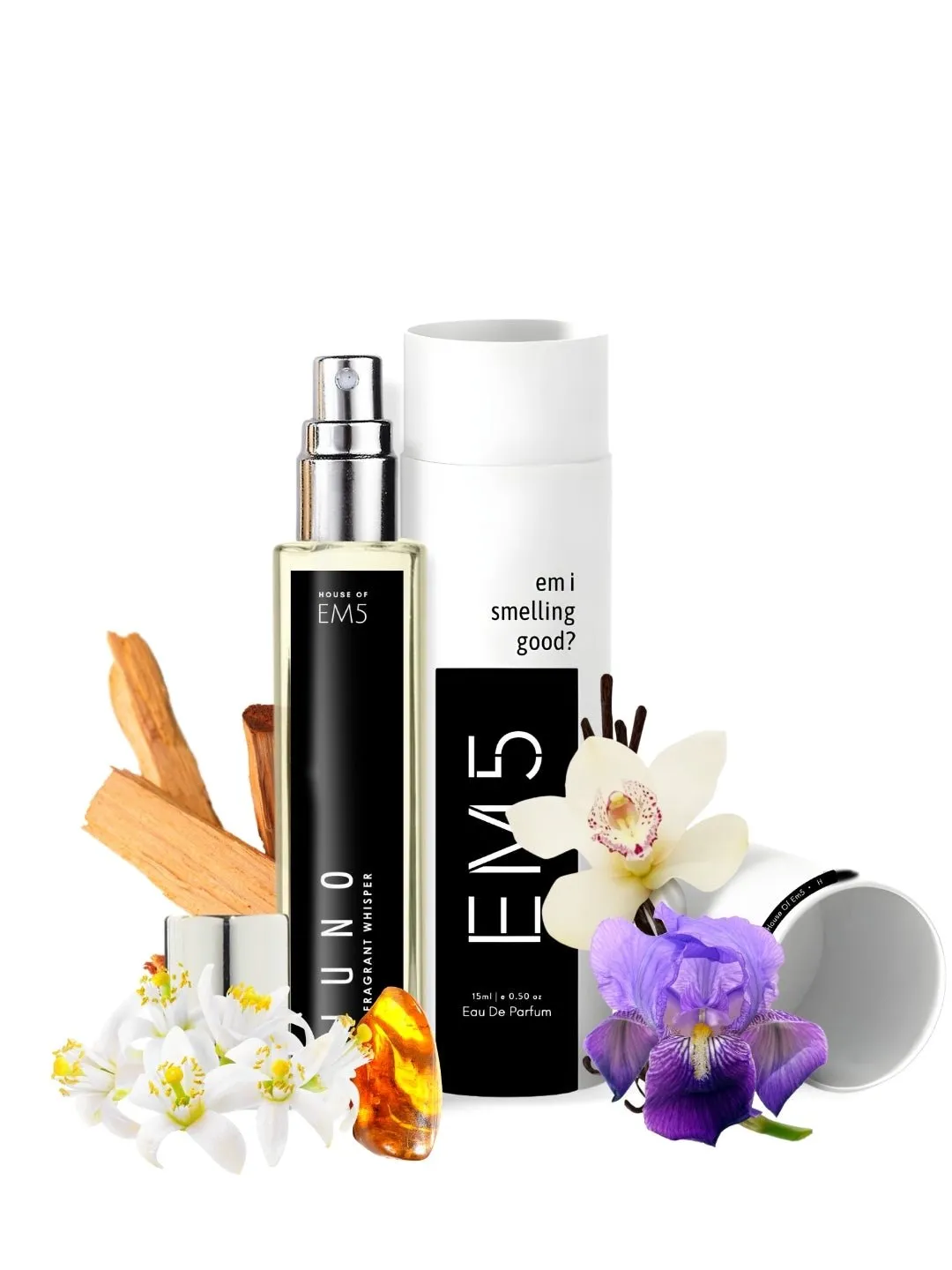EM5™ Juno Perfume for Women | Eau De Parfum Spray | Powdery Woody Floral Fragrance Accords | Luxury Gift for Her | Sizes Available: 50 ml / 15 ml