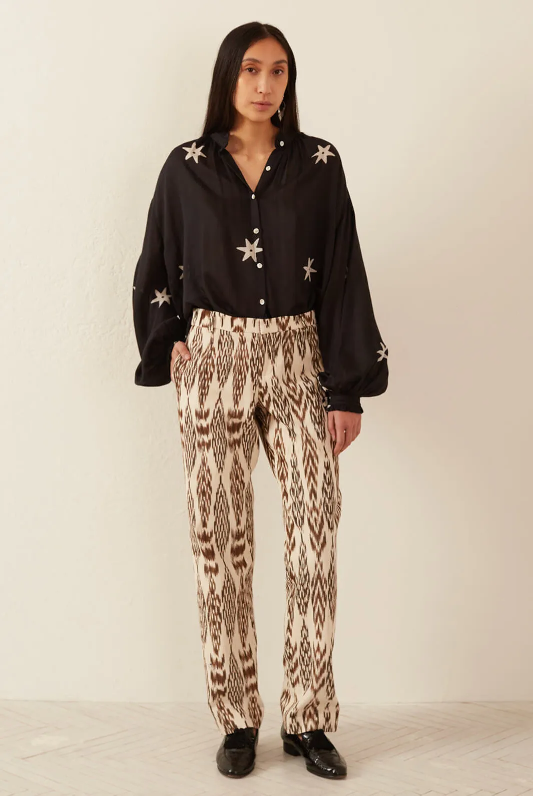 Ezra Feather Ikat Pant