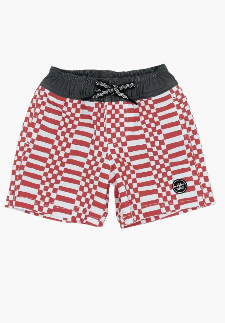 Feather 4 Arrow Double Check Volley Trunk Chili