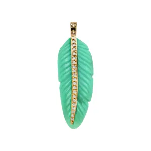 Feather Charm/ Chrysoprase