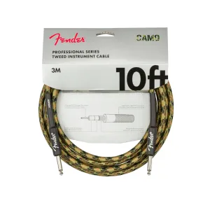Fender Professional Series Instrument Cable, 10ft Straight/Straight, Woodland Camo
