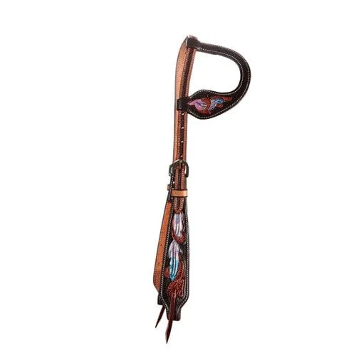 Fort Worth One Ear Pink Apache Headstall (FOR19-0017)