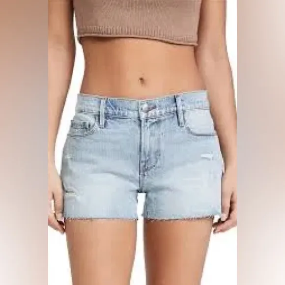 Frame The Cutoff Light Blue Denim Shorts Sz 27