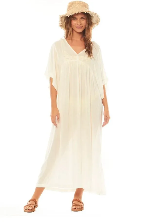 Francie Woven Dress Vintage White