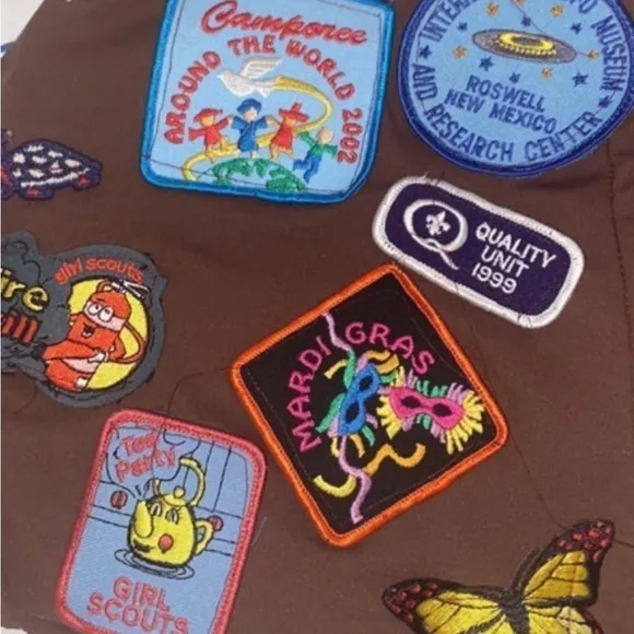 Free Paris brownies girl scouts-patches steampunk egirl funky micro mini Skirt M