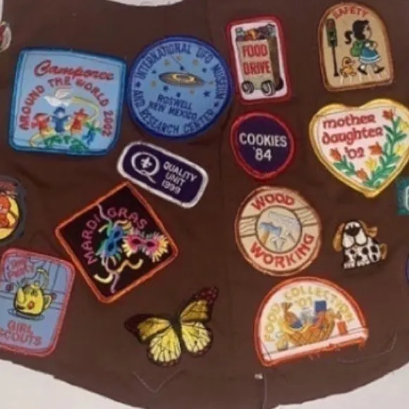 Free Paris brownies girl scouts-patches steampunk egirl funky micro mini Skirt M