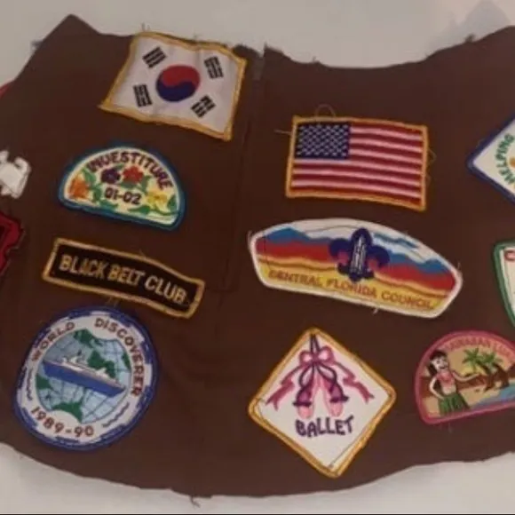 Free Paris brownies girl scouts-patches steampunk egirl funky micro mini Skirt M