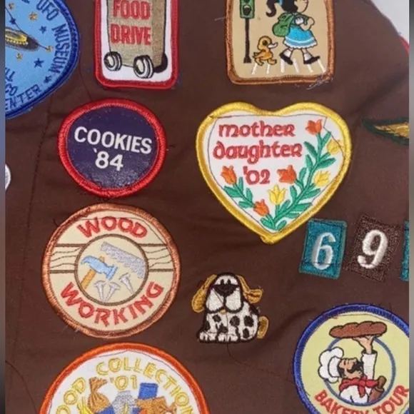 Free Paris brownies girl scouts-patches steampunk egirl funky micro mini Skirt M