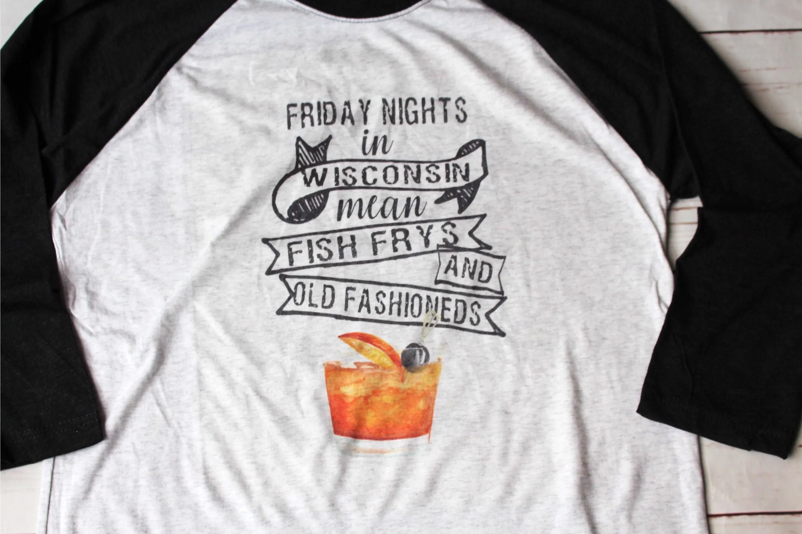 Friday Nights in Wisconsin Mean Fish Frys and Old Fashioneds Shirt, Fish Fry Shirt, Wisconsin Shirt, Funny Shirts
