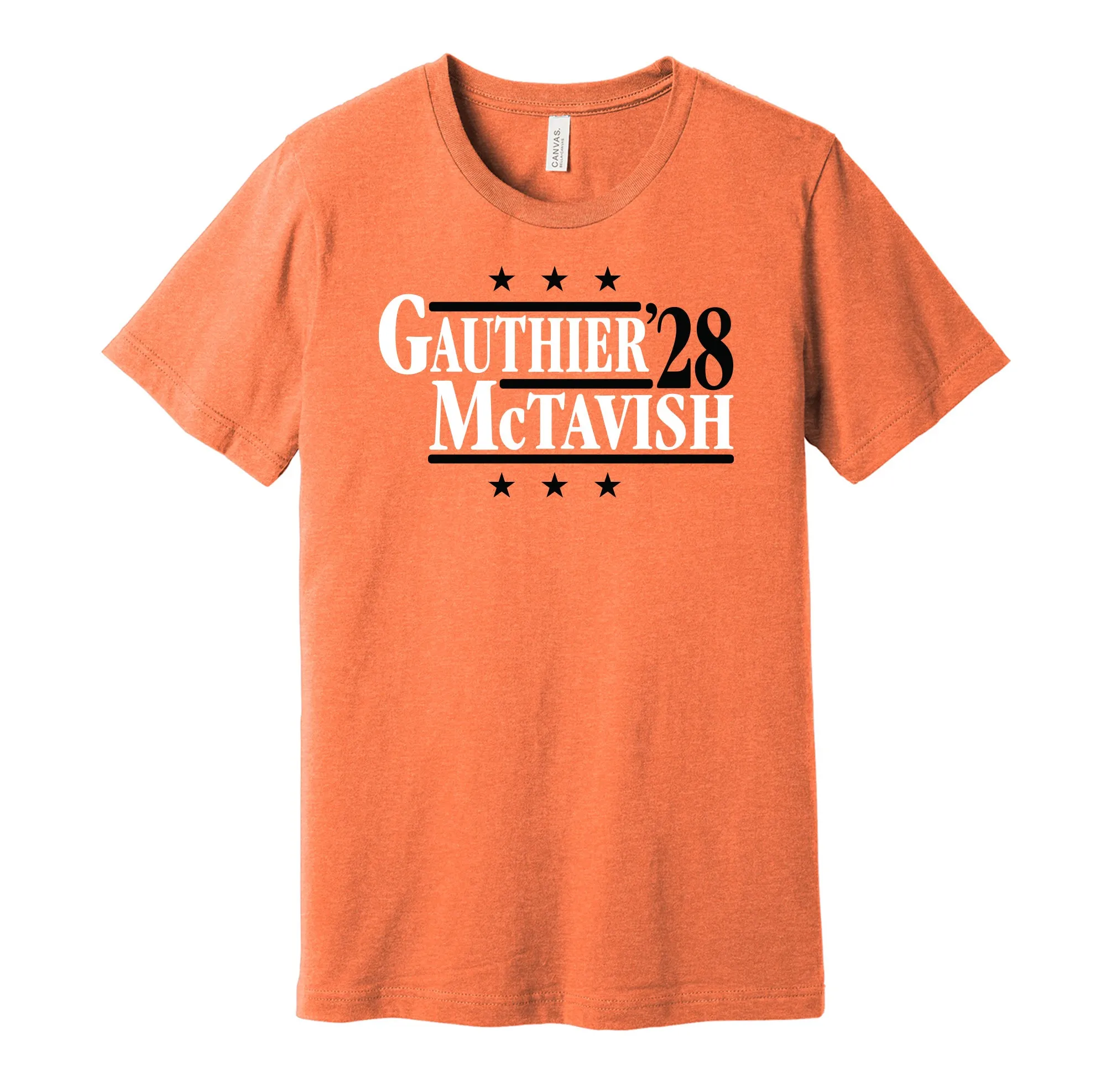 Gauthier & McTavish '28 - Anaheim Hockey Political Campaign Parody T-Shirt - Hyper Than Hype Shirts