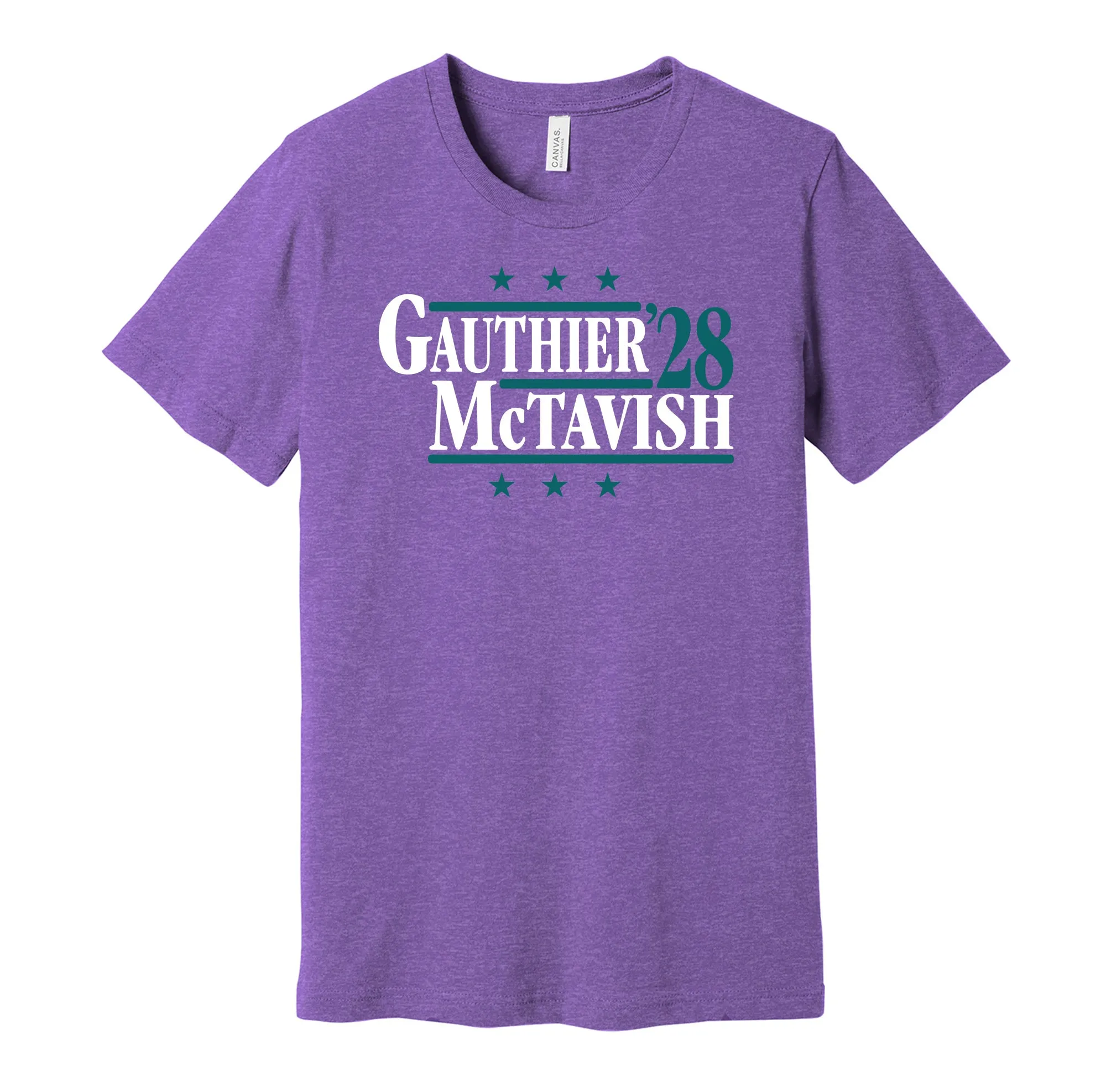 Gauthier & McTavish '28 - Anaheim Hockey Political Campaign Parody T-Shirt - Hyper Than Hype Shirts