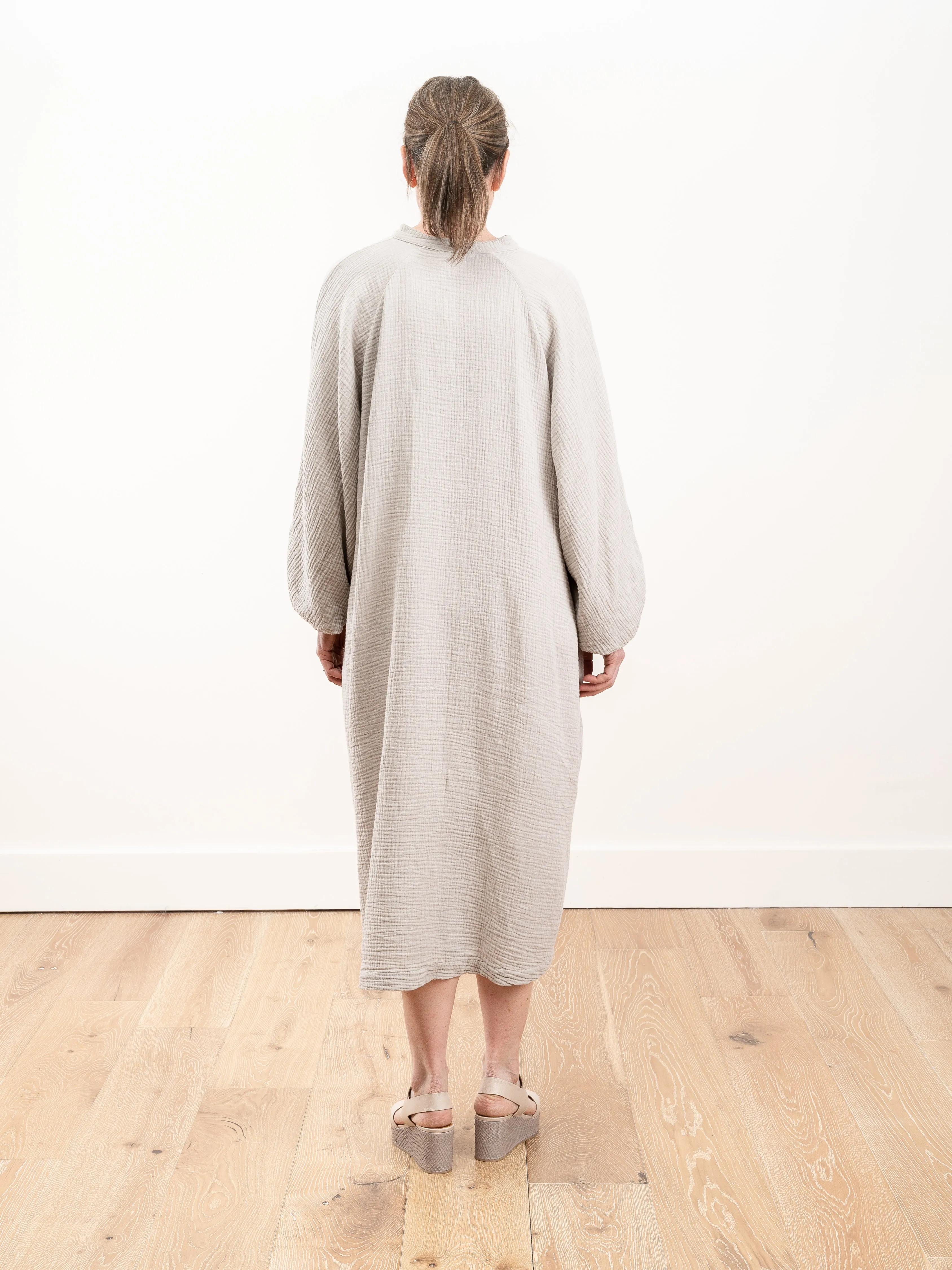 gauze dress - stone