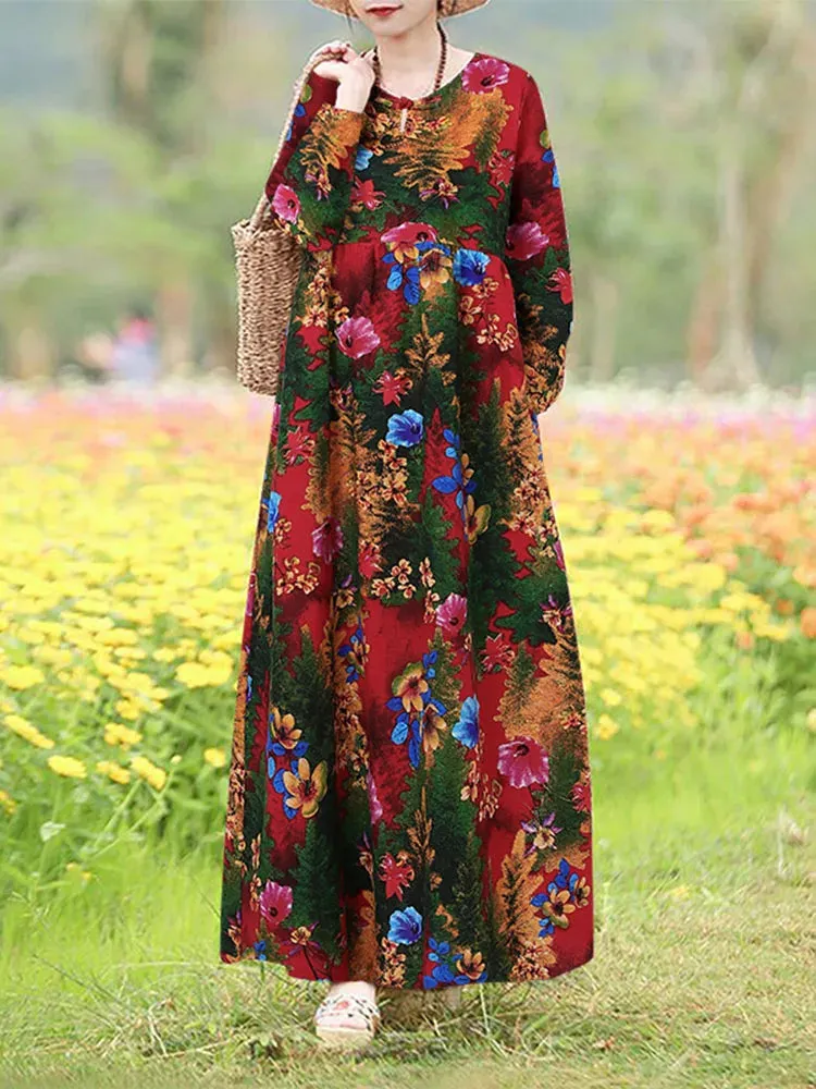 Giorgia | Vintage Floral Printed Dress