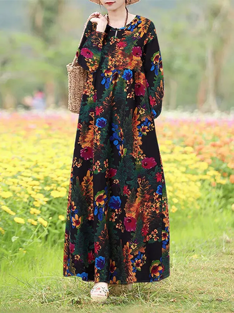 Giorgia | Vintage Floral Printed Dress