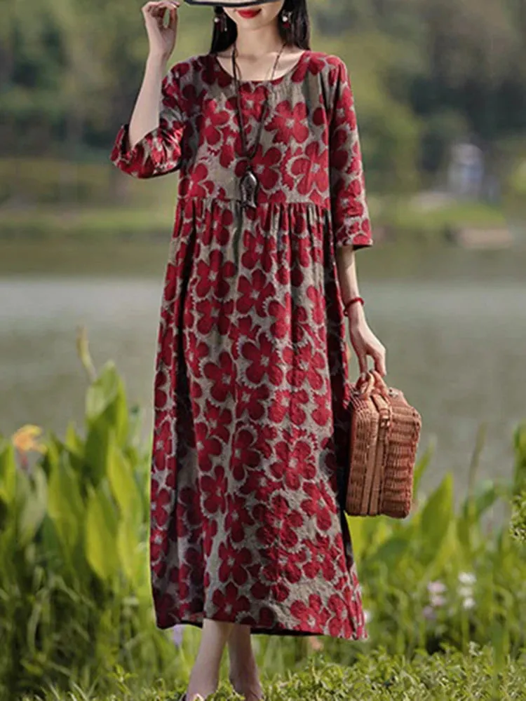 Giorgia | Vintage Floral Printed Dress