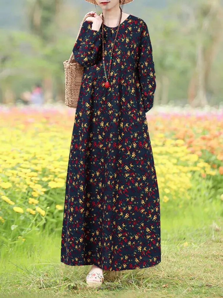 Giorgia | Vintage Floral Printed Dress