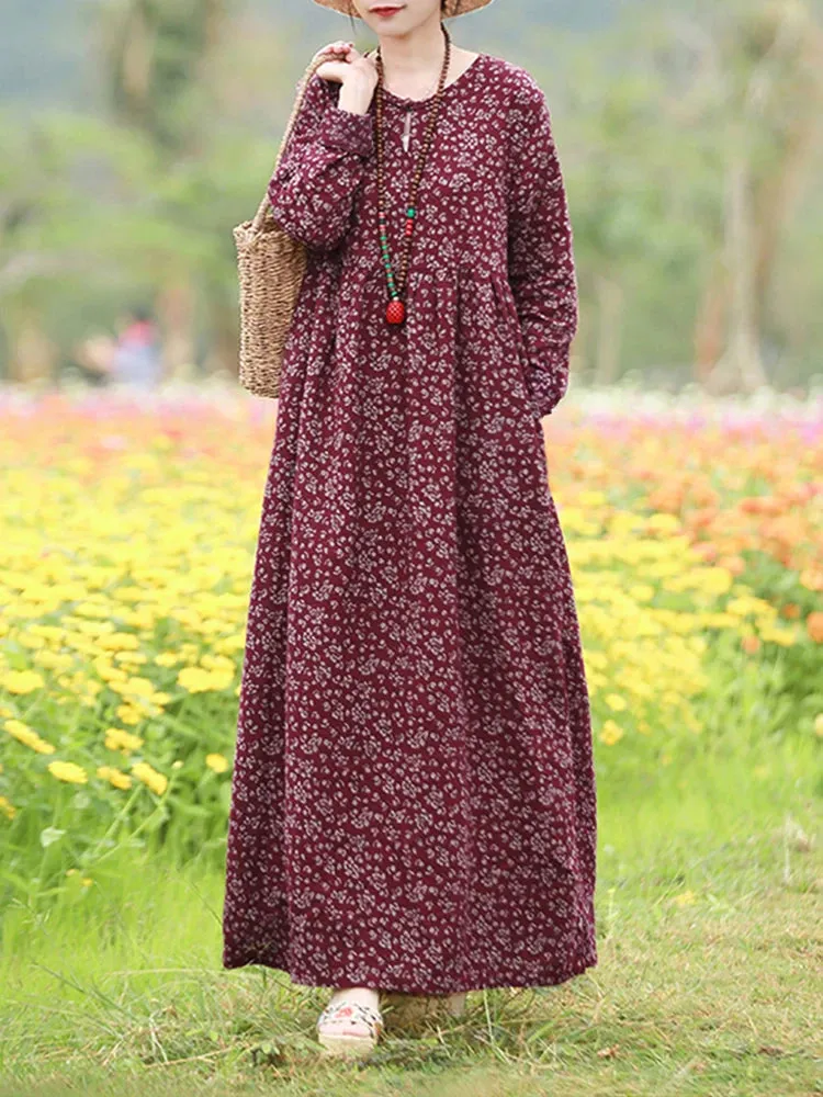 Giorgia | Vintage Floral Printed Dress
