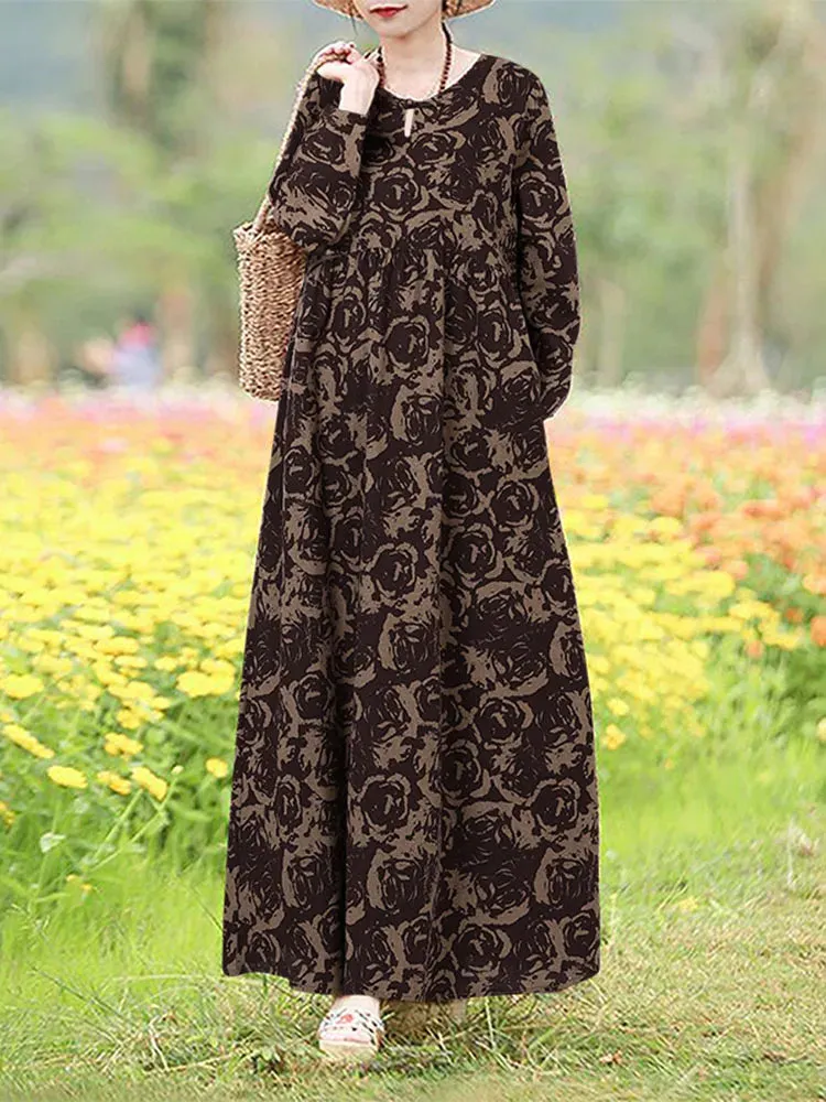 Giorgia | Vintage Floral Printed Dress