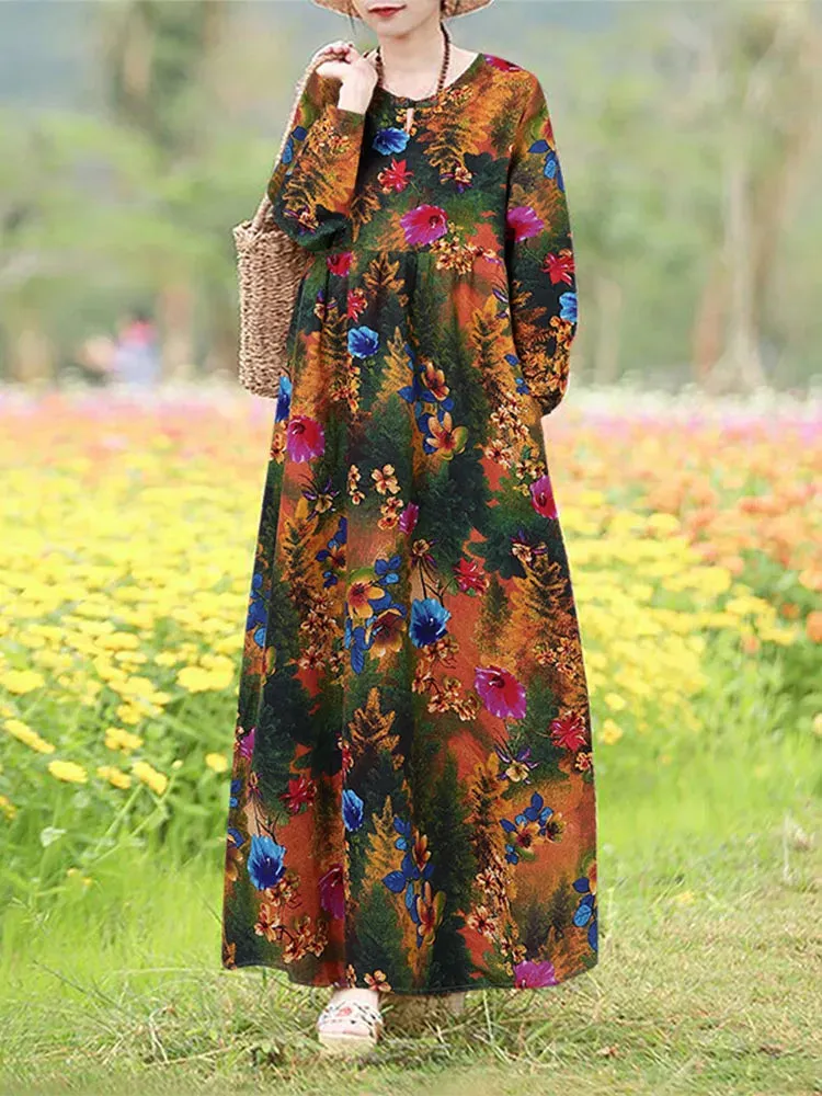 Giorgia | Vintage Floral Printed Dress
