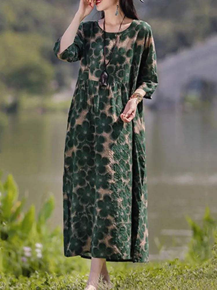 Giorgia | Vintage Floral Printed Dress