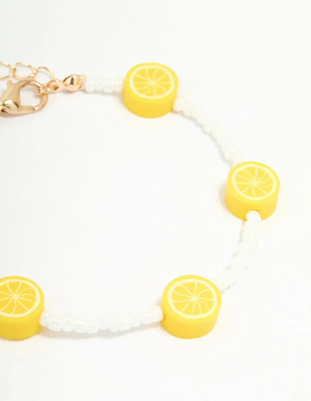 Gold Chain & Lemon Charm Bracelets 3-Pack