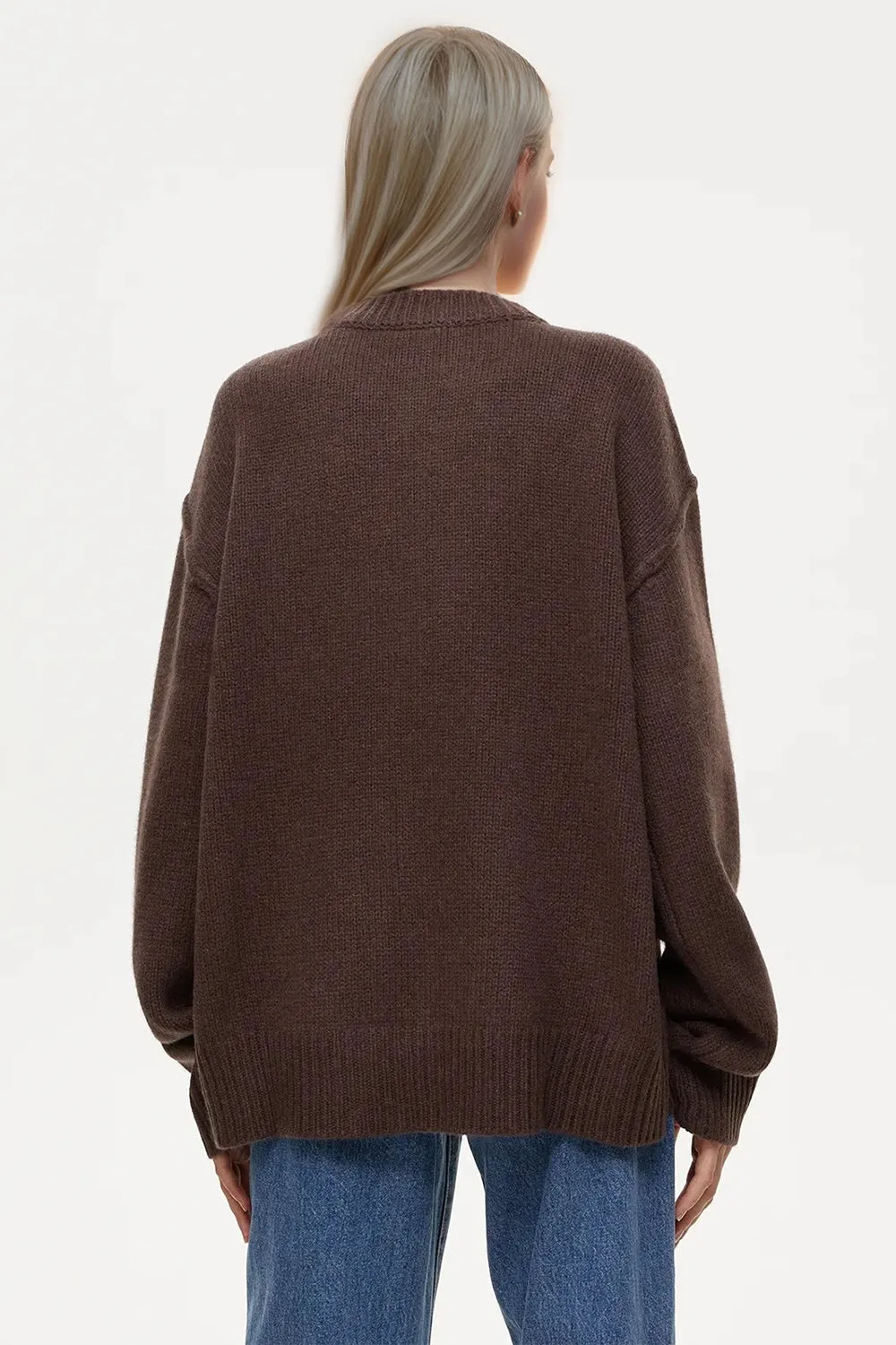 Hazel Blues® |  Basic Bae Round Neck Dropped Shoulder Sweater