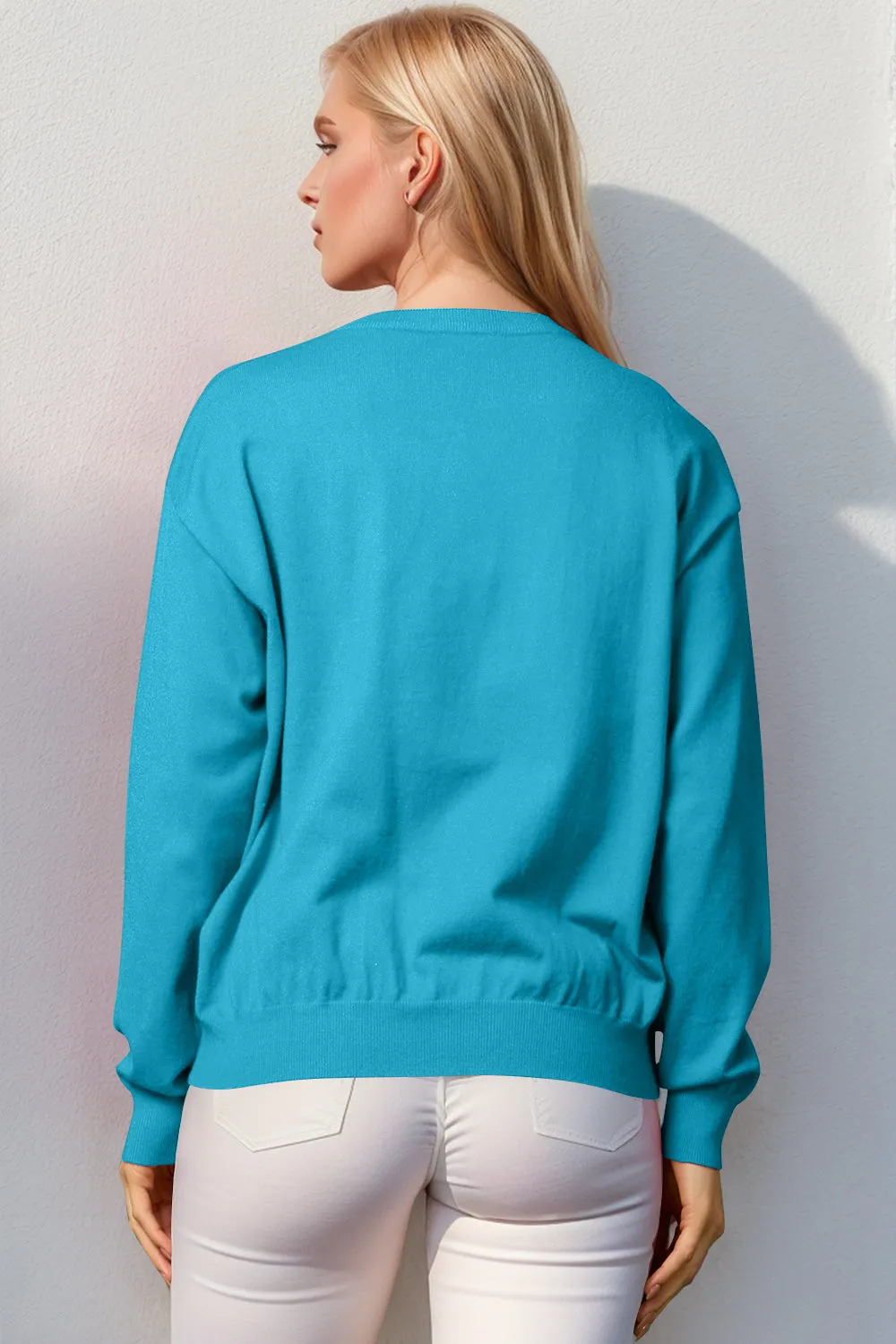 Hazel Blues® |  Double Take Nutcracker Sequin Long Sleeve Sweater