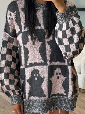 Hazel Blues® |  Ghost Dropped Shoulder Long Sleeve Sweater