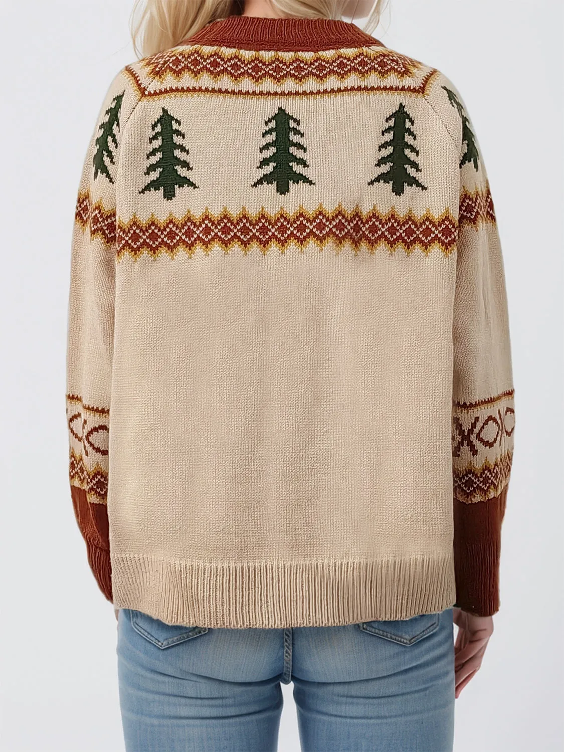 Hazel Blues® |  Graphic Round Neck Long Sleeve Sweater