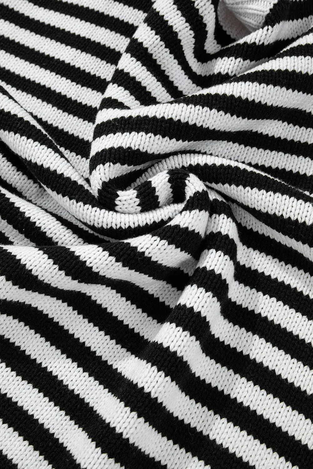 Hazel Blues® |  Striped Round Neck Long Sleeve Sweater