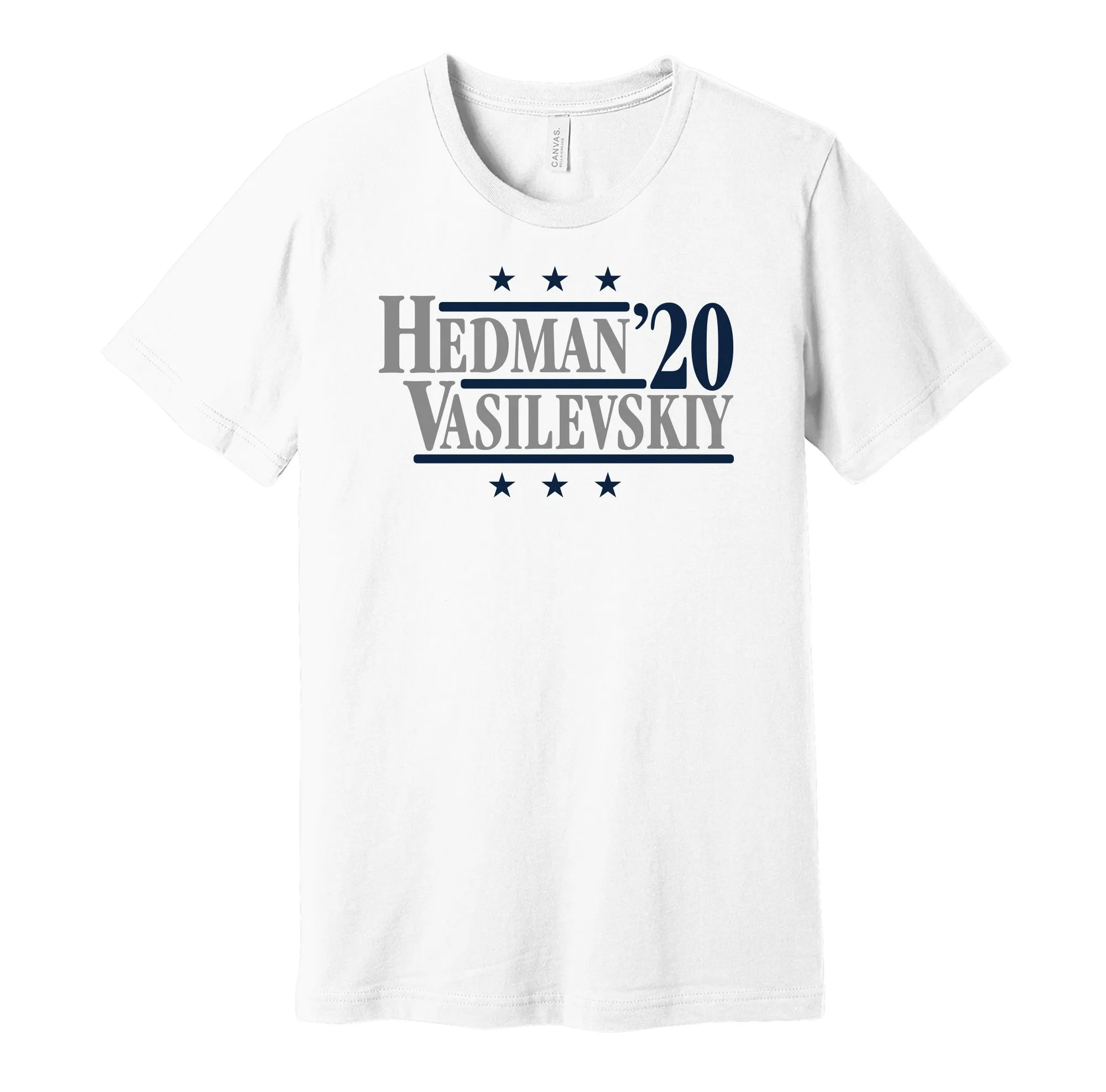 Hedman & Vasilevskiy '20 - Tampa Bay Hockey Political Campaign Parody T-Shirt - Hyper Than Hype Shirts