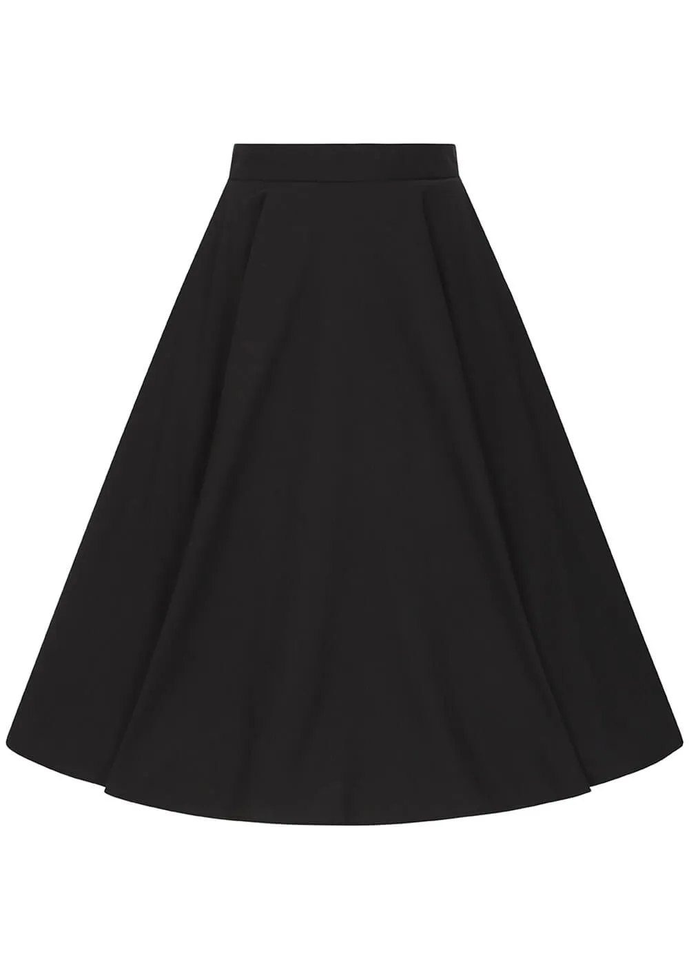Hell Bunny Abi 50's Swing Skirt Black