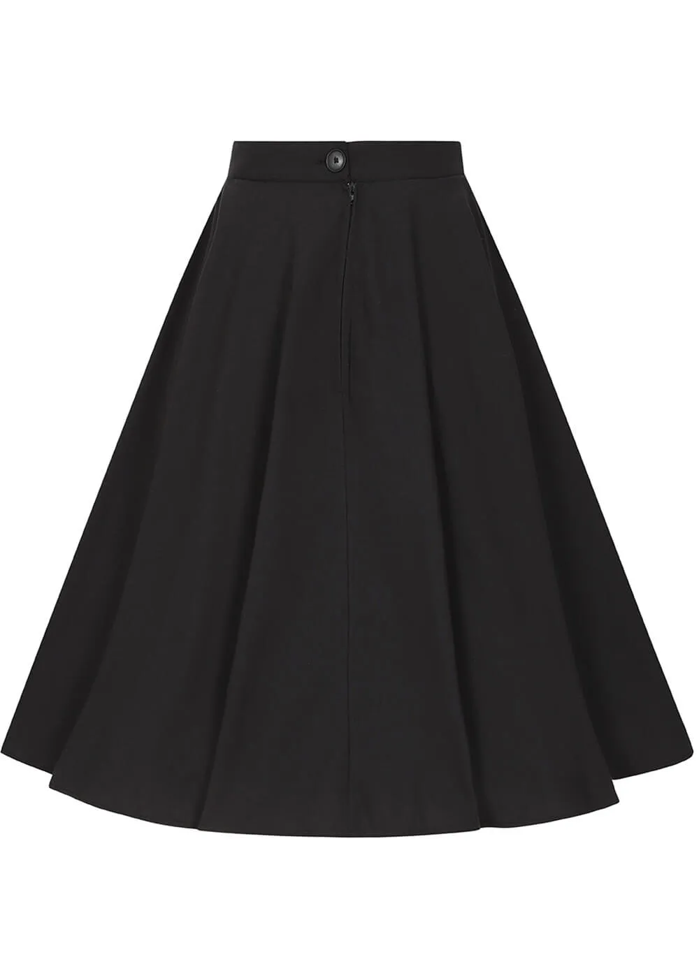Hell Bunny Abi 50's Swing Skirt Black