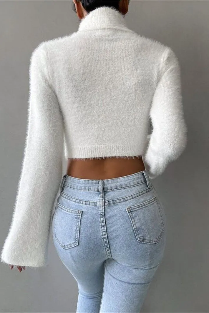 High Collar Short Sweater