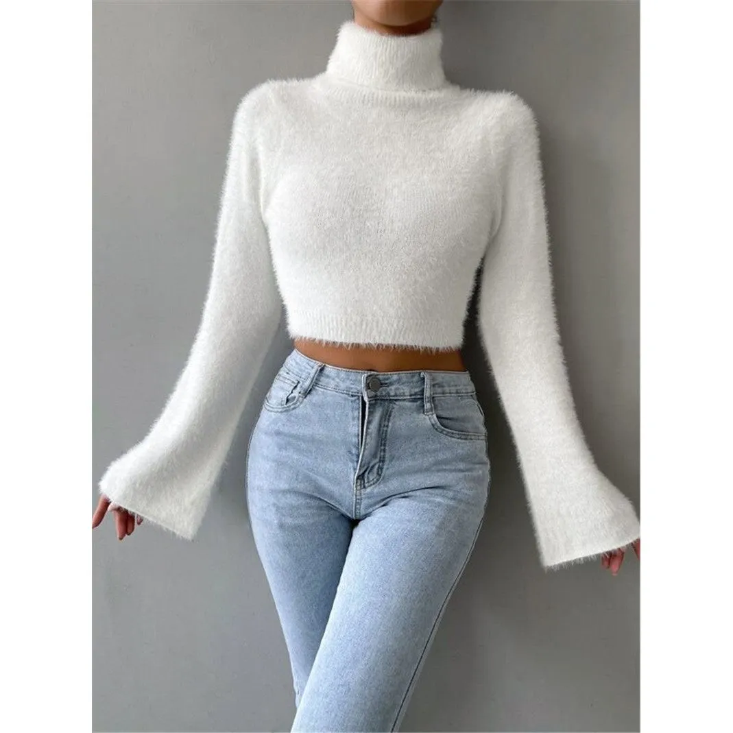 High Collar Short Sweater