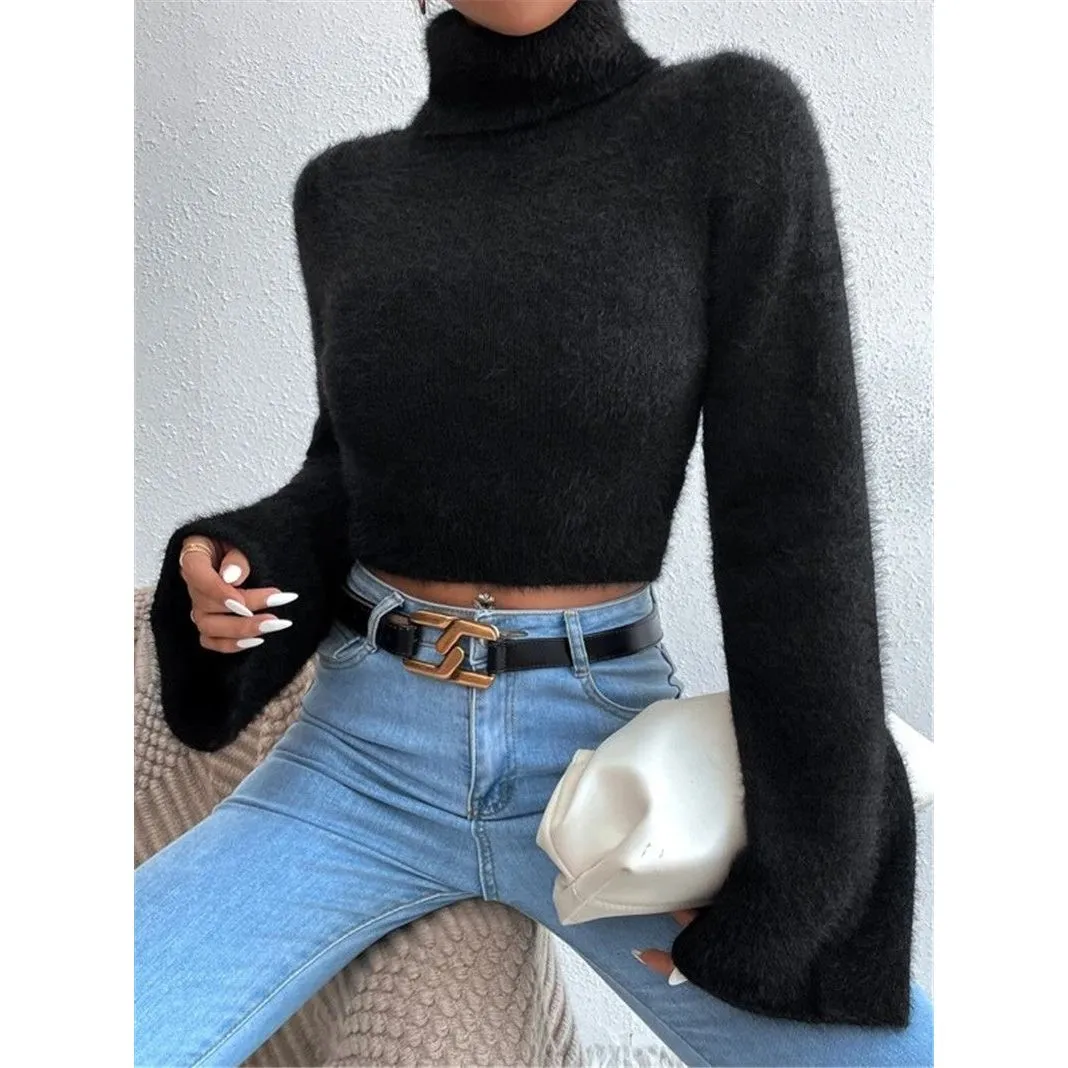 High Collar Short Sweater